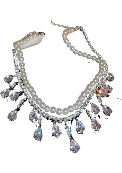 Inci Elmas Damla Şeklindeki Kolye Ucu Kolye Moda Tasarım Kolye Köprücük Kemiği Kolye Mizaç Kolye (Yurt Dışından) modelleri