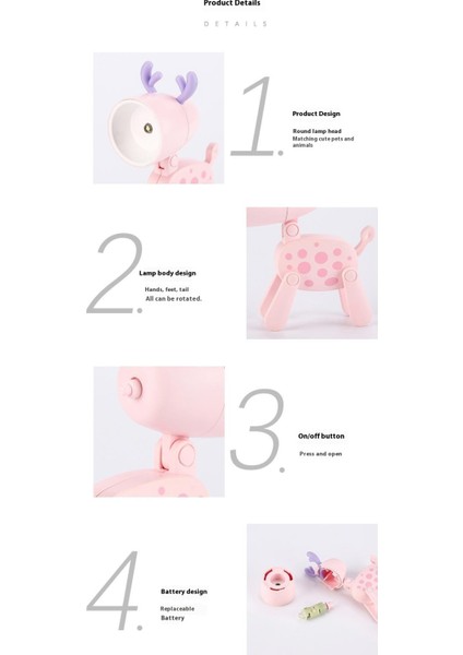 Yeni Benekli Köpek Yavrusu Mini Lamba Masaüstü Lambası Karikatür Sevimli Süsler (Yurt Dışından) fırsatları