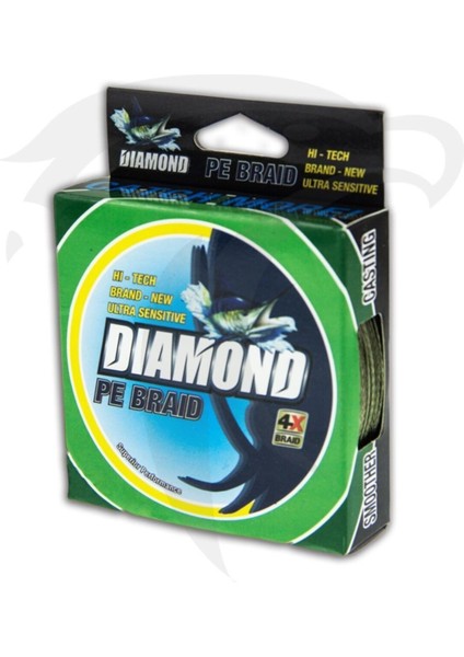 Diamon Pe Braid 4x Örgü Ip Misina 100MT Yeşil