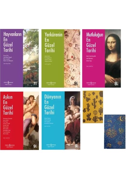 En Güzel Tarih(6 Kitap)Dünyanın-Aşkın-Inancın-Mutluluğun-Yerkürenin-Hayvanların-2 Not Defteri Hediye