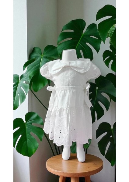 Kız Çocuk Fisto İşlemeli Elbise