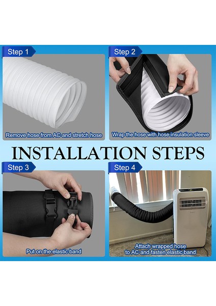 Klima Boru Havalandırma Kapağı Çapı 5 ve 5.9in Için Hortum Yalıtım Kılıfı (Yurt Dışından) modelleri