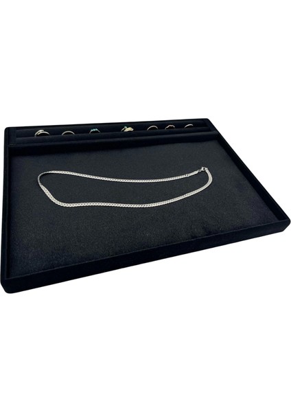 Yeni Model Tay Tüyü Siyah Renk 24X34 cm Yanları Sosisli Servis Sunum Tablası fiyatları