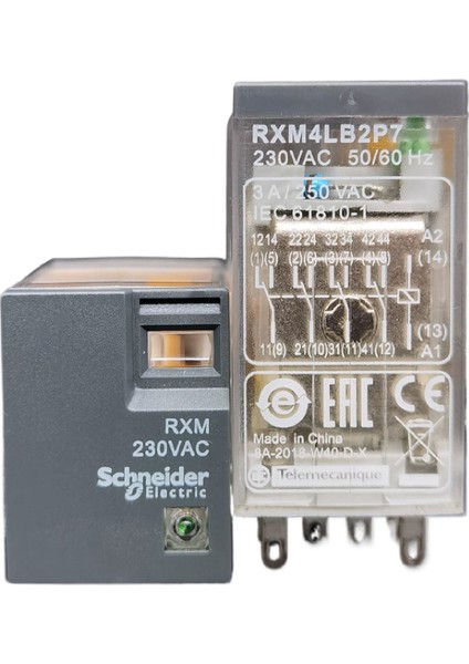 RXM4LB2P7 ,220VAC 4A4K/3A Kalın-14 Pin Röle