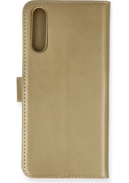 Huawei P Smart S Kılıf Trend S Plus Kapaklı Kılıf - Gold