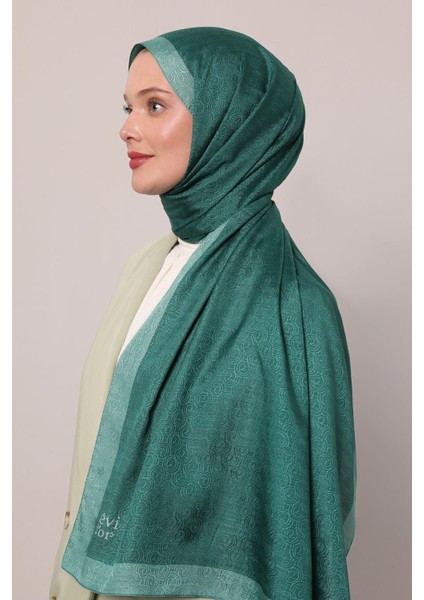 Yeşil Halka Desen Monogram Şal fiyatları