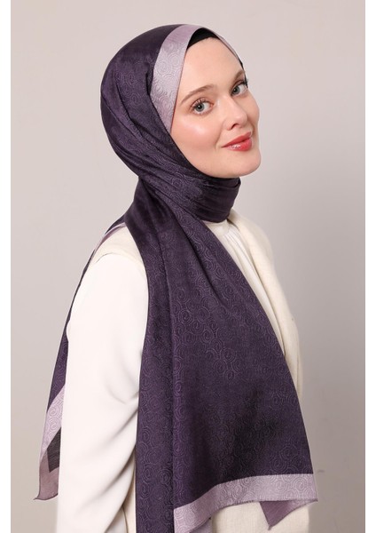 K.Menekşe Halka Desen Monogram Şal fiyatları