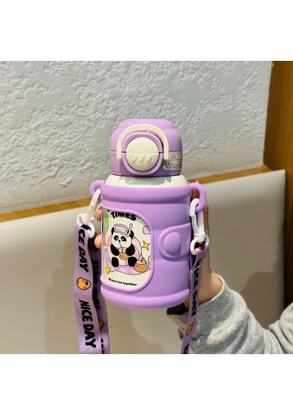 Çocuk Termal Bardak Taşınabilir Pipetli Kupa (Yurt Dışından)