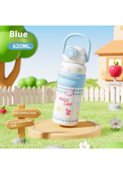 Pipetli Termal Bardak Taşınabilir Sevimli Karikatür Kupa (Yurt Dışından)