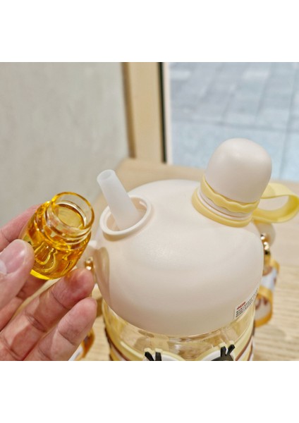 Büyük Gözler Çift Içmeli Plastik Su Şişesi Öğrenci Pipetli Kupa Çocuk Düz Içme Kupa (Yurt Dışından) fiyatları