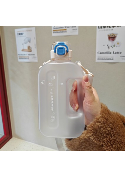 Dopamin Küçük Kare Kova Plastik Kupa Büyük Kapasiteli Su Kupa Spor Kupa (Yurt Dışından)