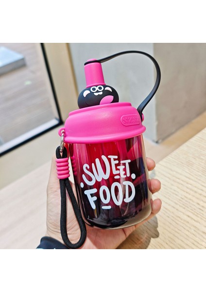 Karikatür Pipetli Bardak Öğrenci Plastik Bardağı (Yurt Dışından)