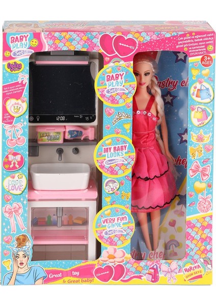OYD-02390 Bebek ve Aynalı Lavabo Oyun Seti -Oydaş Oyuncak fiyatları