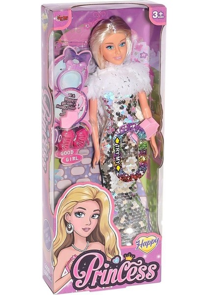 Kutulu Renk Değiştiren Pullu Kıyafetli Princess Bebek 29 Cm. modelleri