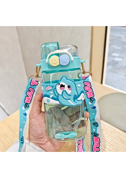 Karikatür Plastik Bardak Sevimli Ikili Içme Kupa Çocuk Pipetli Kur (Yurt Dışından)