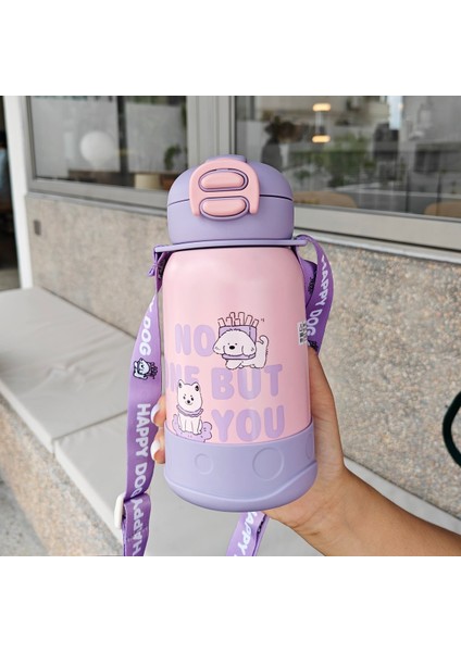 Sevimli Hediye Karikatür Yalıtım Kabı Öğrenci Su Şişesi Dağı Yaz Saman Su Dağı (Yurt Dışından)