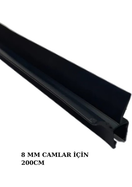 Duşakabin Kapı Altı Çift Yaprak Alt Suluk Fitil Siyah 200 cm 8 mm Camlar Için fiyatları