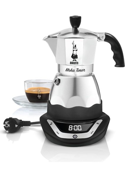 Moka Timer Elektrikli Moka Pot Espresso Makinesi, 0.5 Litre