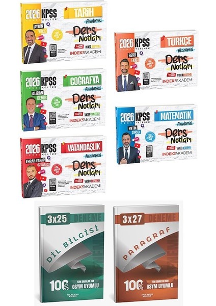 Indeks Akademi 2026 Kpss Genel Yetenek Genel Kültür Akademisi Video Ders Notları 5 Li Set Anla Kazan Deneme