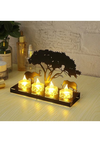 Siyah Süs Mum Işığında Akşam Yemeği Romantik Dekorasyon Sahne Ayarı (Yurt Dışından)