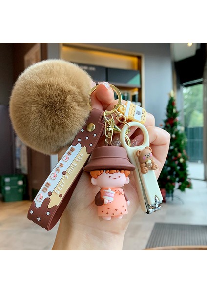 Anahtarlık Çekicilik Karikatür Tırnak Makası Araba Anahtarlık Çanta Çekicilik (Yurt Dışından)