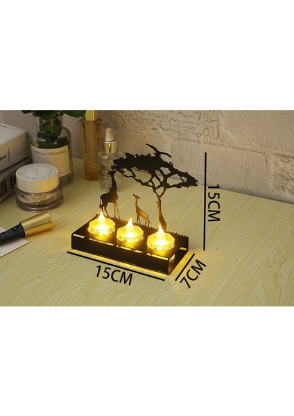 Siyah Süs Mum Işığında Akşam Yemeği Romantik Dekorasyon Sahne Ayarı (Yurt Dışından) modelleri