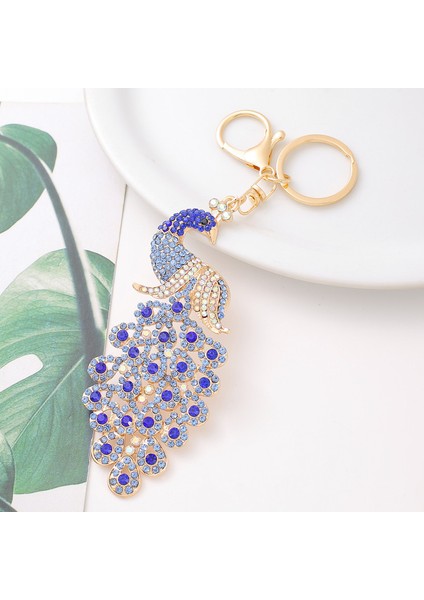 Tavus Kuşu Anahtarlık Araba Anahtarı Kolye Çanta Dekorasyonu (Yurt Dışından)