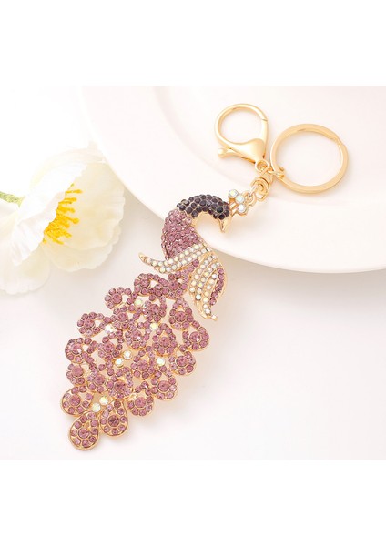 Tavus Kuşu Anahtarlık Araba Anahtarı Kolye Çanta Dekorasyonu (Yurt Dışından)