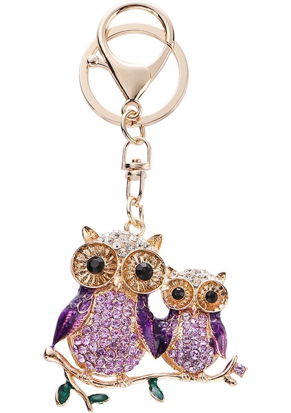 Baykuş Araba Anahtarlığı Sevimli Çanta Kolyesi (Yurt Dışından)