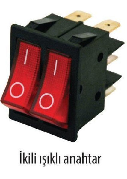 A12W1K11 ,220VAC KONTAK-2A 6-Pin Kalıcı Anahtar