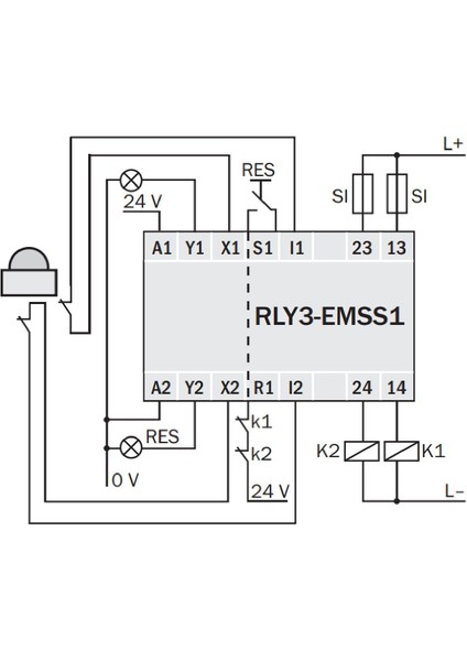 RLY3-EMSS100 (1085345) ,24VDC KONTAK-2A2D Güvenlik Röle fiyatları