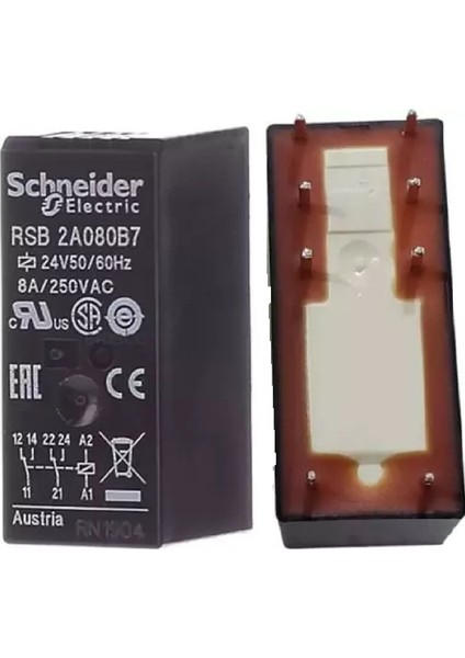 RSB2A080B7 ,24VAC 2A2K/8A Ince-8-Pin Röle