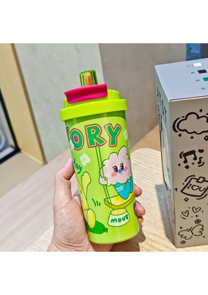 Karikatür Kahve Fincanı Vakumlu Pipet Dak Paslanmaz Çelik Su Dağı Hediyelik Daklar (Yurt Dışından)