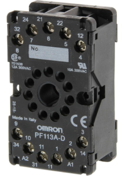 PF113A-D Yuvarlak-11-Pin Vidalı Ray Röle Soket