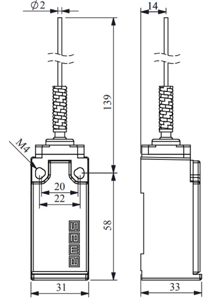 L51K13SOM101 ,metal Gövde KONTAK-1A1K Telli Sınır Sivic fiyatları