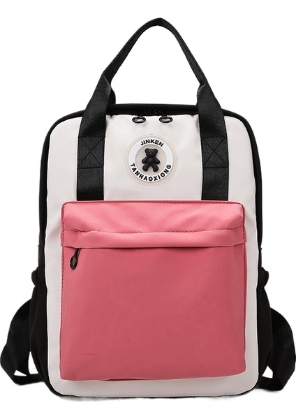 Kampüs Niş Basit Çok Yönlü Ortaokul ve Lise Öğrencileri Okul Çantası Büyük Kapasiteli Omuz Çantası (Yurt Dışından)