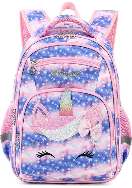 Ilkokul Öğrencileri Okul Çantası 3-6 Sınıflar Karikatür Sevimli Eğlence Omuz Çantası (Yurt Dışından)