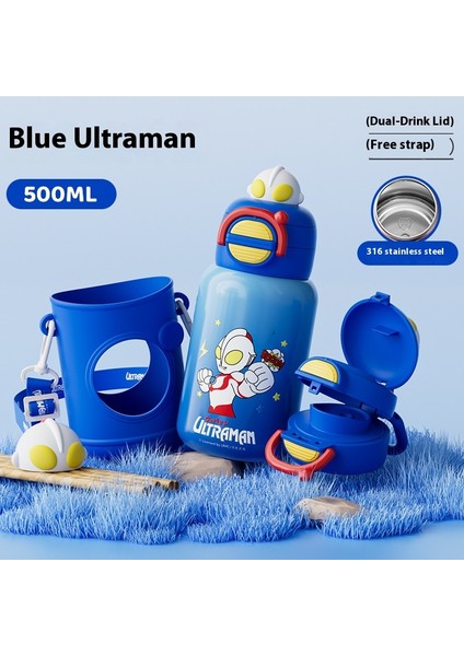 Termal Bardak Tek Kapaklı Çift Içmeli Termal Kupa Taşınabilir Dış Mekan Pipetli Termal Kupa (Yurt Dışından)