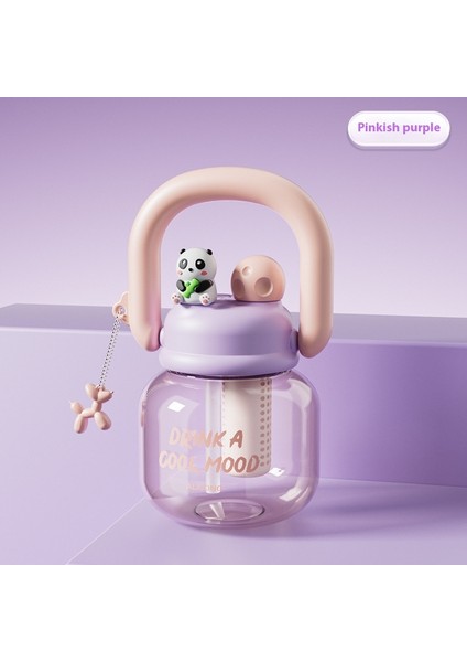 Su Bardağı Çiçek Çay Pipetli Kupa Doğrudan Içme Büyük Kapasiteli Büyük Göbek Kupa (Yurt Dışından)