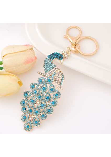 Tavus Kuşu Anahtarlık Araba Anahtarı Kolye Çanta Dekorasyonu (Yurt Dışından)