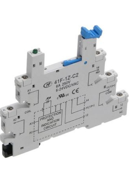 41F-1Z-C2-1 ,24VDC Vidalı Ray Slim Röle Soket