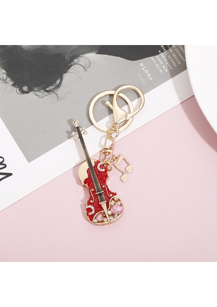 Gitar Modeli Anahtarlık Çanta Araba Anahtarlık Cep Telefonu Çekicilik Süs Hediye (Yurt Dışından)