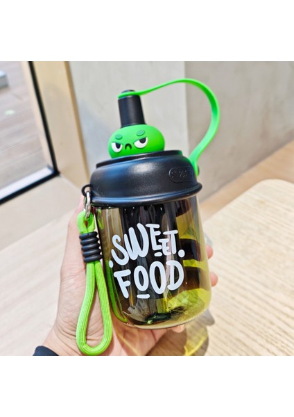 Karikatür Pipetli Bardak Öğrenci Plastik Bardağı (Yurt Dışından)