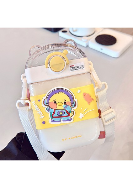 Çocuk Pipetli Dak Karikatür Sevimli Kare Plastik Daklar (Yurt Dışından)