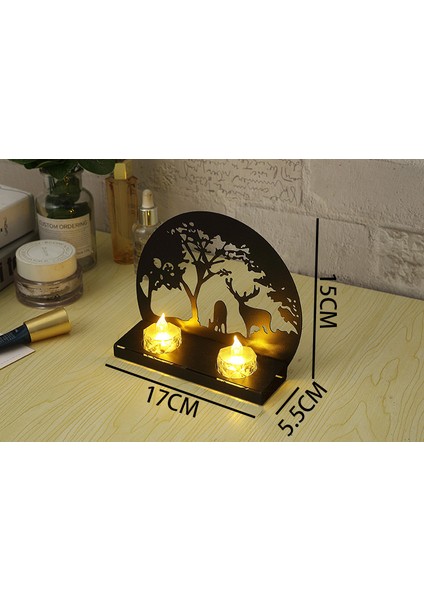 Siyah Süs Mum Işığında Akşam Yemeği Romantik Dekorasyon Sahne Ayarı (Yurt Dışından) indirimleri