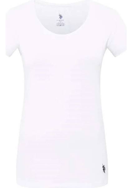 Lisanslı %47 Pamuk - %47 Modal Geniş Yuvarlak Yaka Kısa Kol Günlük T-Shirt / Beyaz modelleri