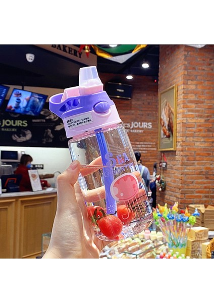 Plastik Daklar Çocuk Su Dakları Pipetli Daklar Öğrenci Su Dakları (Yurt Dışından)