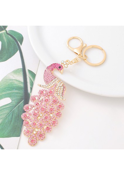 Tavus Kuşu Anahtarlık Araba Anahtarı Kolye Çanta Dekorasyonu (Yurt Dışından)