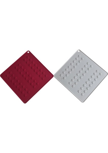 Bybirgül Slilikon Yıldız Kırmızı+Beyaz Nihale 17X17 cm (2li) Airfryer Pişirme Matı fiyatları