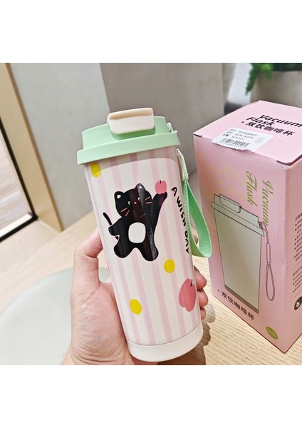 Sevimli Karikatür Kahve Kupa Su Kupa Paslanmaz Çelik Bardak Vakumlu Bardak (Yurt Dışından)